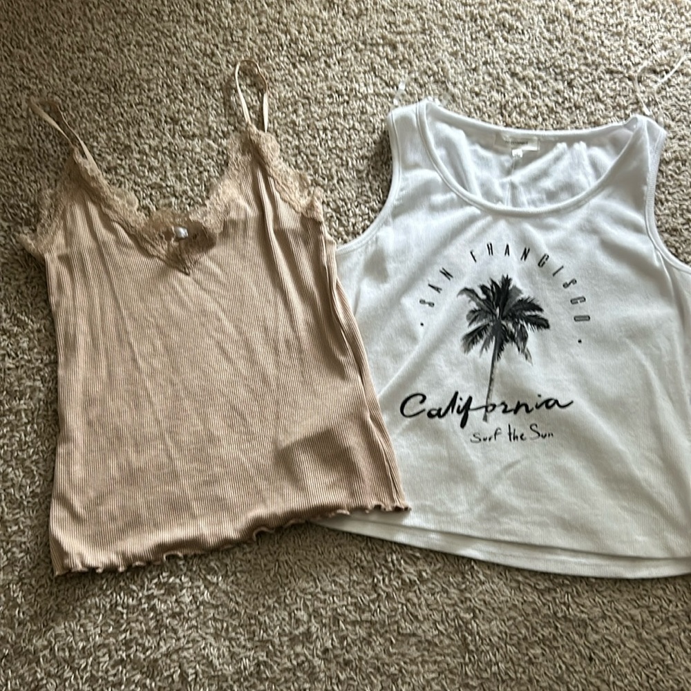 Bundle of 2 rib Tops cropped